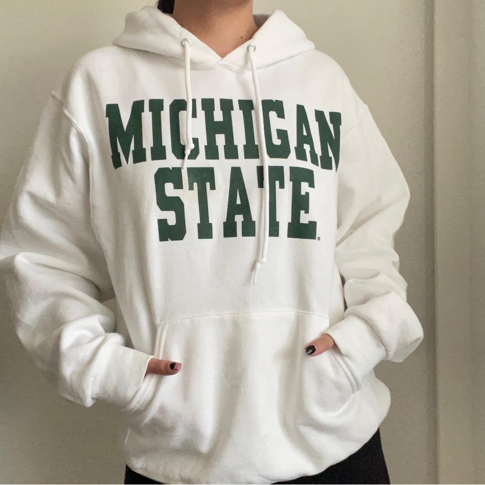White Michigan State Hoodie